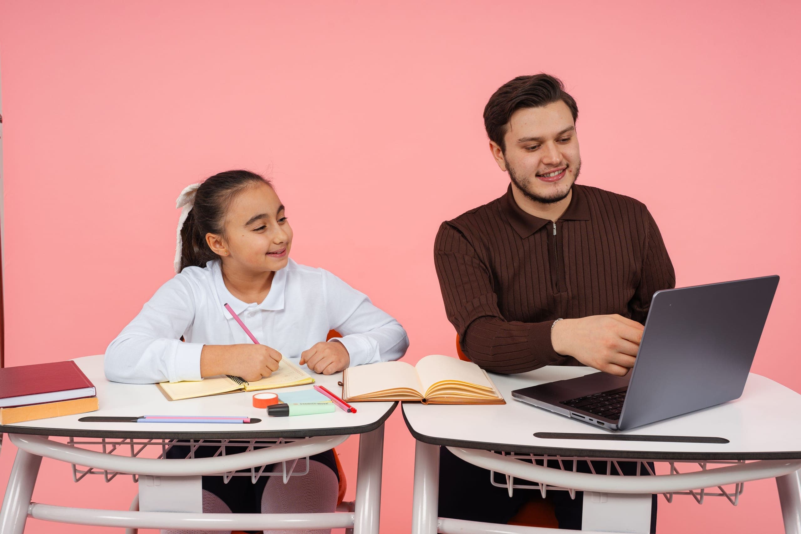 Language lesson notebook and learning materials